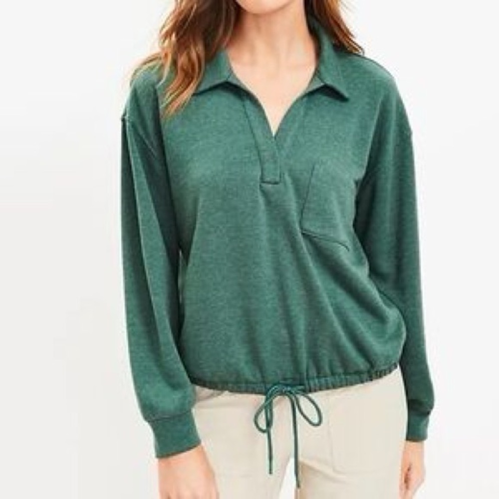 Lou & Grey Forest Green Pullover Sweatshirt